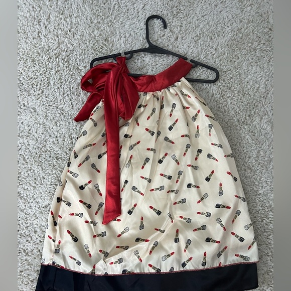 Girls 3T Little Miss Fashion Lipstick Sleeveless Dress NWT - Picture 1 of 7
